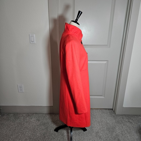 J. Crew Vibrant Red Pea Coat - Picture 3 of 16